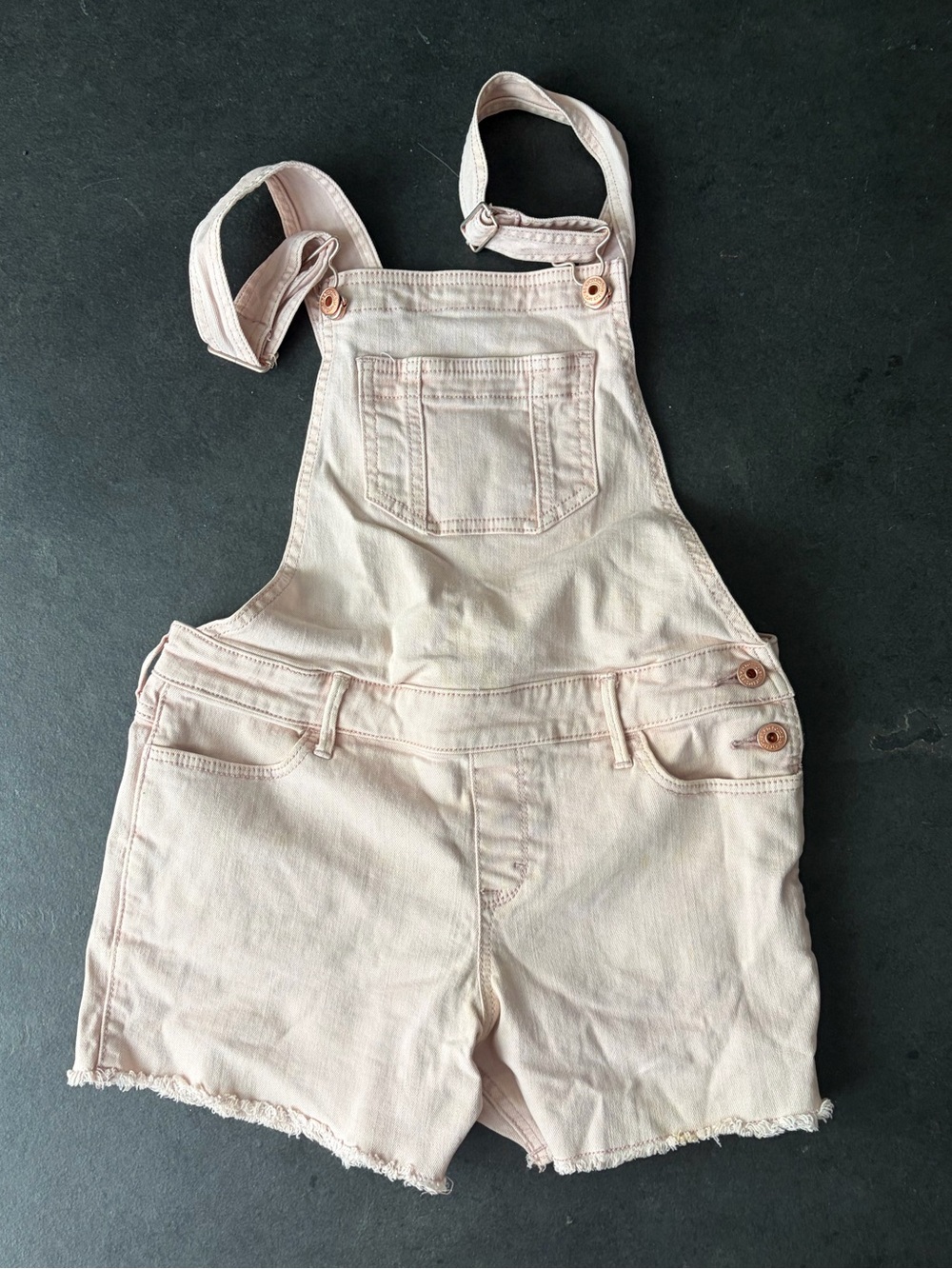 Kids/teens light pink denim overalls